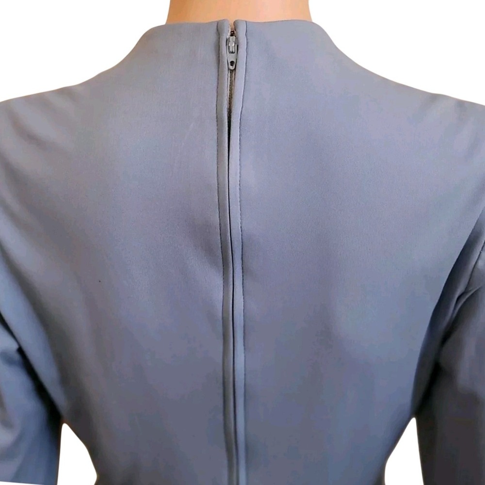 Vintage 60s Blue Pencil Dress Womens S First Lady Church Office Cocktail Middi V - Picture 10 of 16